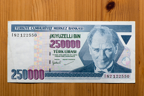 Historical 250.000 Turkish Lira