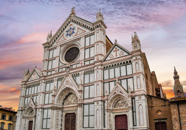 Basilica of the Holy Cross (Santa Croce), Florence, Italy Basilica of the Holy Cross (Santa Croce), Florence, Italy piazza di santa croce stock pictures, royalty-free photos & images