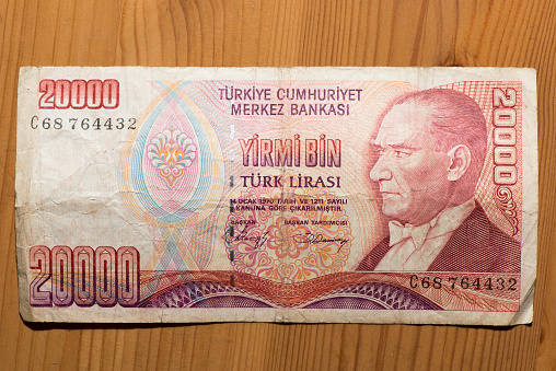 Historical 20.000 Turkish Lira