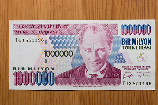 Macro shot of 1000 Hungarian forint bill