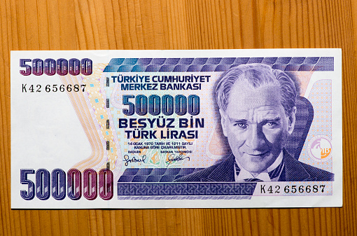 Historical 500.000 Turkish Lira