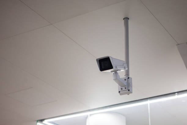 istock CCTV camera in the subway room, public place, security and video surveillance. 1224672843