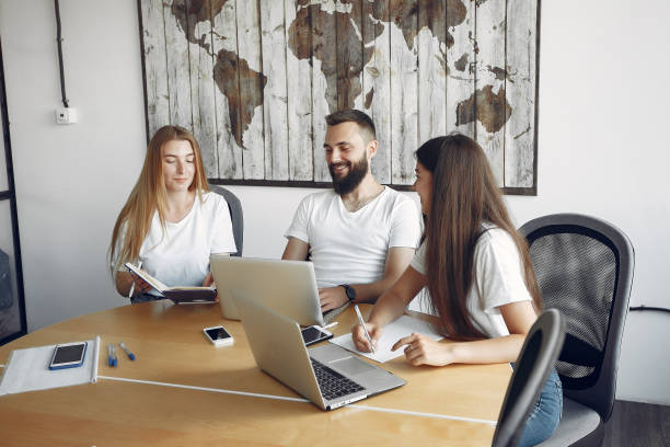 istock Young team working together and use the laptop 1224675347