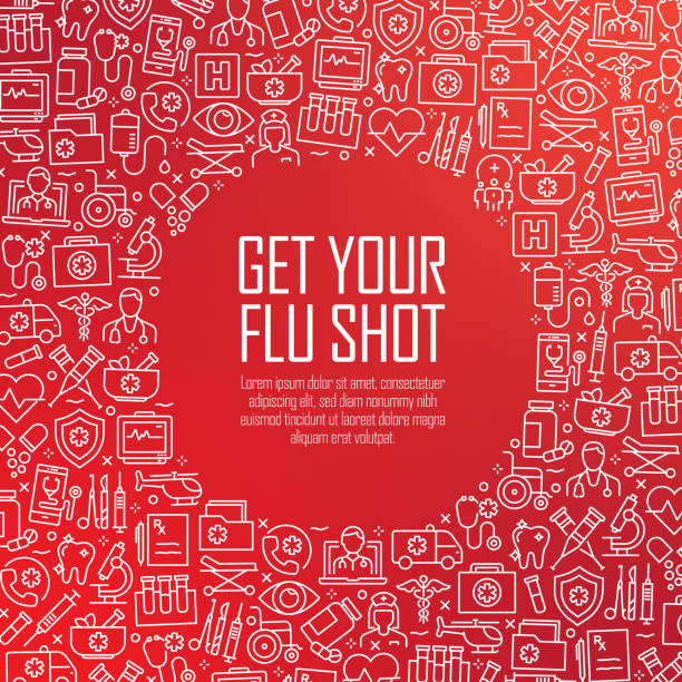 GET YOUR FLU SHOT - Healthcare and Medical Concept Vector Pattern and Abstract Background. GET YOUR FLU SHOT - Healthcare and Medical Concept Vector Pattern and Abstract Background. hospital patterns stock illustrations