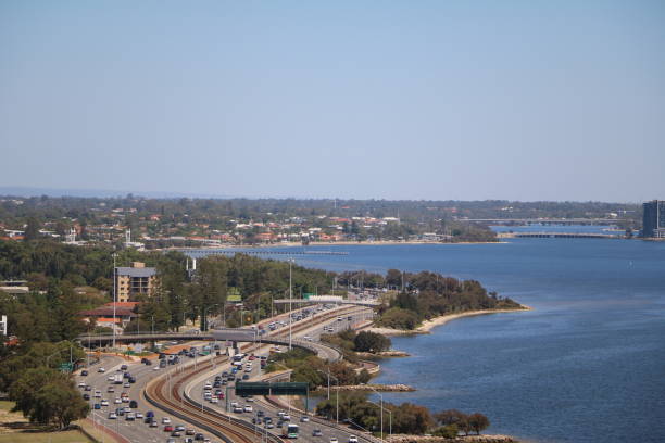 istock Freeway around Perth City at Swan River, Western Australia 1224679103