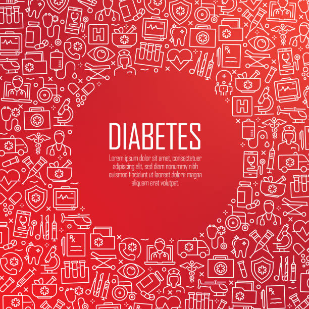 DIABETES - Healthcare and Medical Concept Vector Pattern and Abstract Background. DIABETES - Healthcare and Medical Concept Vector Pattern and Abstract Background. diabetes backgrounds stock illustrations