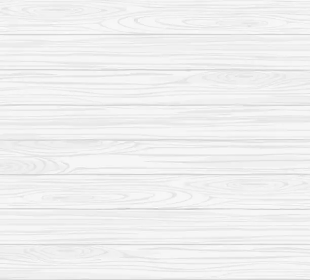 Vector illustration of White wood texture vector illustration, wooden horizontal light plank pattern with grunge surface for floor parquet, modern textured rough wall background