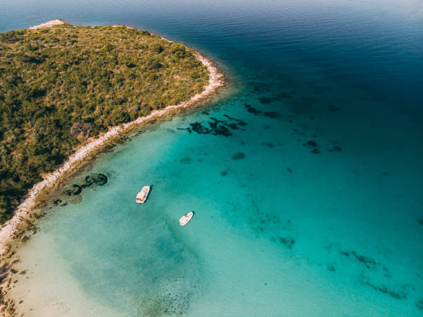 aerial view beautiful coast w: turcja - izmir zdjęcia i obrazy z banku zdjęć