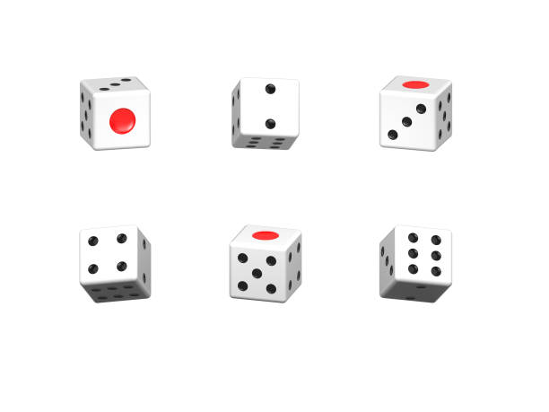 istock Drawing of dice from number 1 to 6 in 3D 1224693845