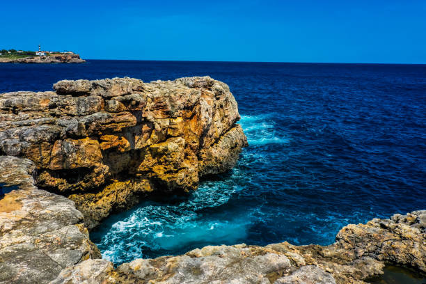 istock Beautiful Sea Splashing Against the Rocks 1224701005