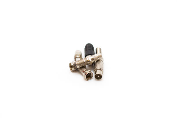 istock metal plug and coaxial cable antenna connectors. 1224703242