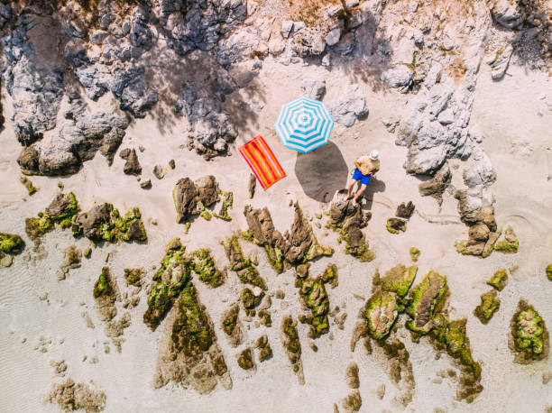 Aerial View Untouched Beach