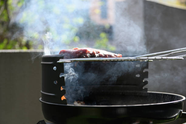 istock Rump skirt on grill. Selective focus. 1224705100