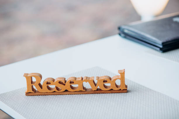 istock The plate is reserved on the restaurant table 1224708098