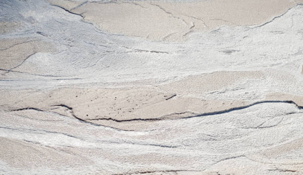 textura gris abstracta de sal natural de potasio en una mina de sal - mine of salt fotografías e imágenes de stock