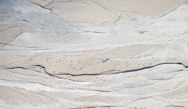 Abstract gray texture of natural, potassium salt in a salt mine