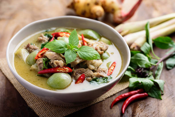 istock Thai food, Green curry with pork (Kang Keaw Wan) 1224711581