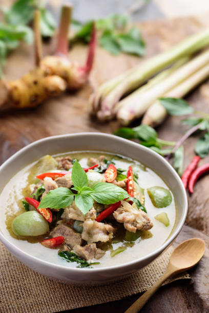 istock Thai food, Green curry with pork (Kang Keaw Wan) 1224711588