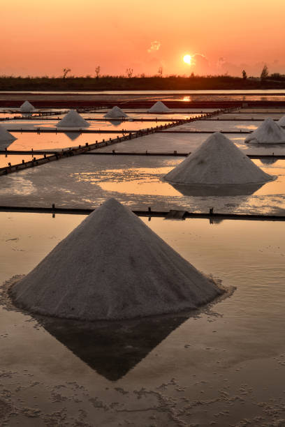 istock Salt pan with sunset in Tainan, Taiwan 1224712672