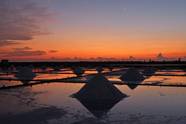 istock Salt pan with sunset in Tainan, Taiwan 1224712677
