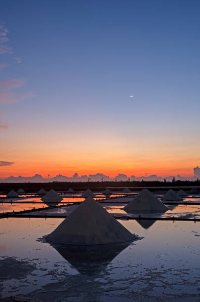 istock Salt pan with sunset in Tainan, Taiwan 1224712680
