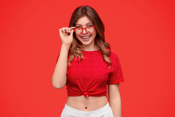 Young smart woman smiling for camera