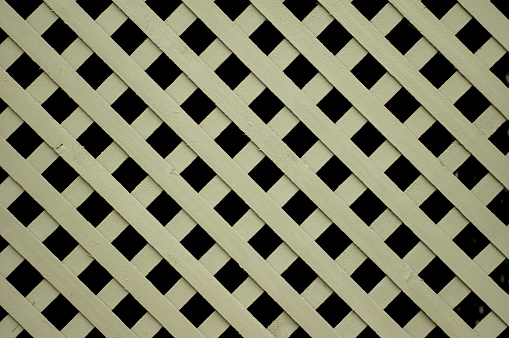 A background of gray lattice work.