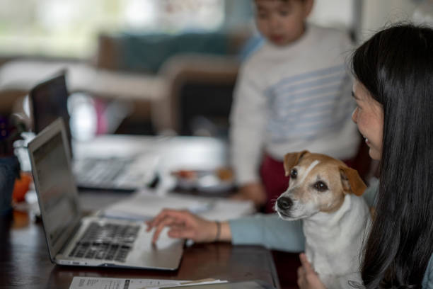 istock Mother Working from Home with Toddler Son 1224726304