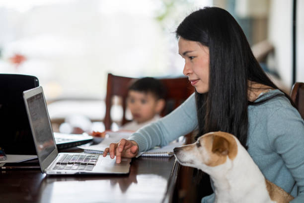 istock Mother Working from Home with Toddler Son 1224726307