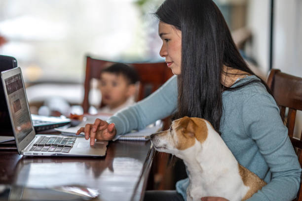 istock Mother Working from Home with Toddler Son 1224726321