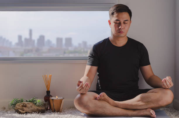 istock A person do meditation and yoga. 1224727502