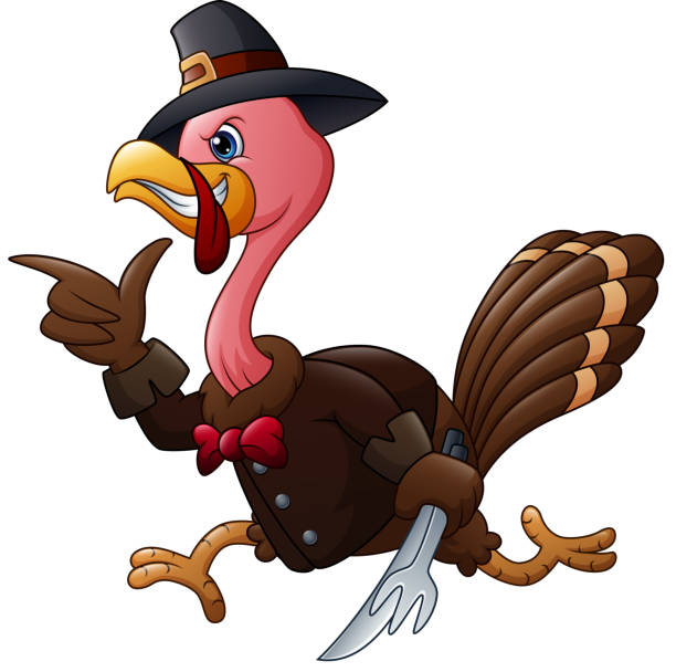 istock A turkey ran with a spoon and fork to thanksgiving party 1224733783