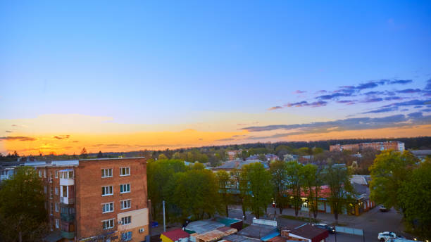 istock Beautiful cityscape in the sunset light 1224739809