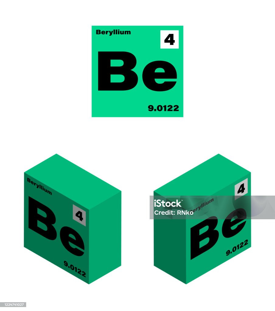 Beryllium Một Nguyên Tố Hóa Học Trong Bảng Tuần Hoàn Biểu Tượng ...