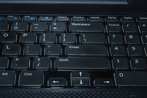 istock Keyboard, office use, business, typing, keyboard on desk, black keyboard 1224746258