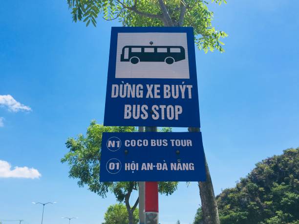 istock Bus stop in Danang city, Vietnam 1224747537