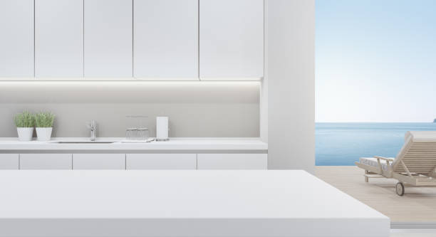 istock Cabinet of modern kitchen in luxury beach house. 1224747604