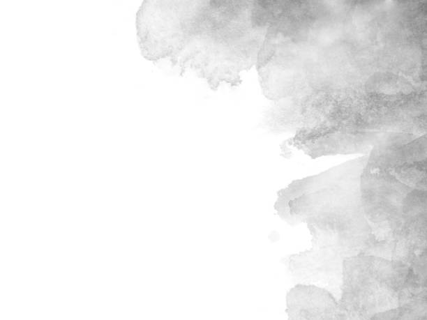 istock Gray watercolor abstraction. Dynamic color shapes and lines. Gradient banners with flowing liquid forms. Template for the design of a flyer or presentation. 1224749303