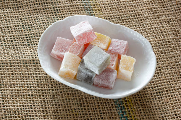 istock colorful Turkish delights in the plate 1224749833