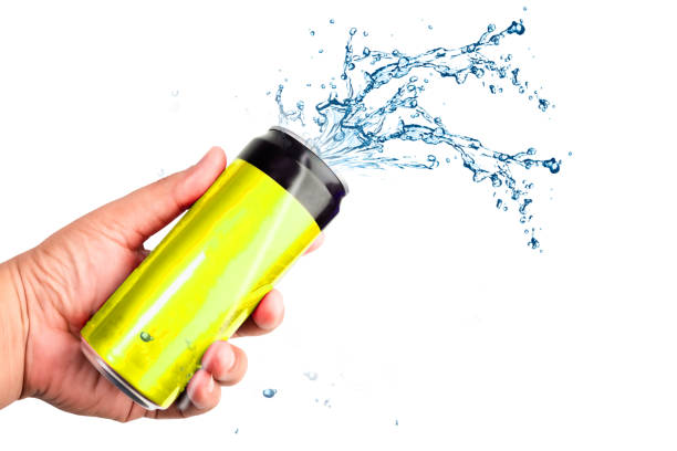 istock Hand held beverage cans Handing out from the background 1224750660