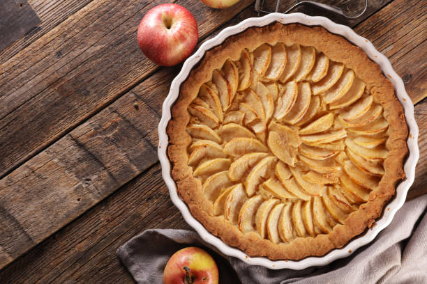 istock homemade apple pie on wood background 1224751964