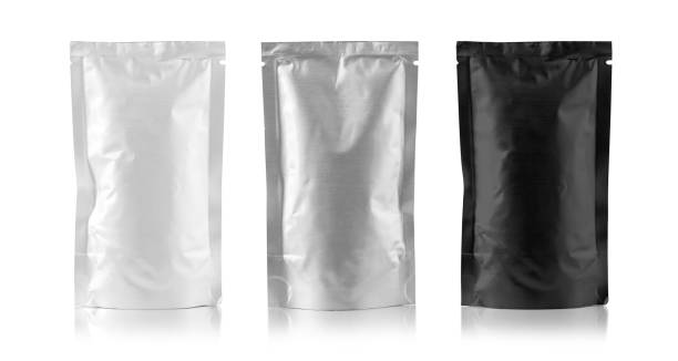 istock Stand Up Blank Bag black , gray and white 1224756541