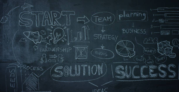 istock Close-up of a black background while a teacher is working 1224756626