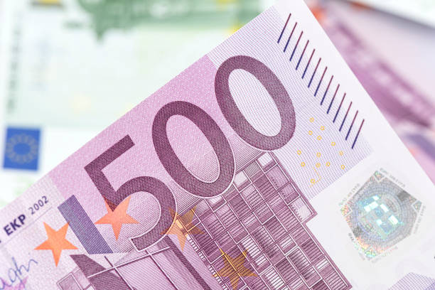 istock European banknote, 500 Euro close-up view. 1224760429