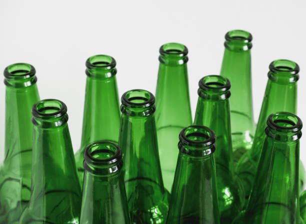 istock green empty beer bottles on a white background 1224761860