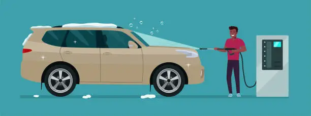 Vector illustration of Car wash2
