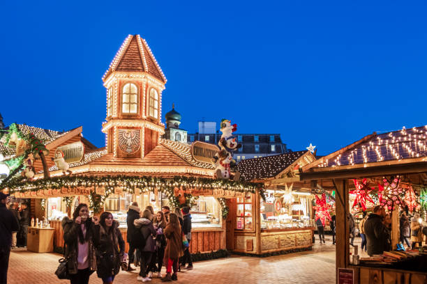 People at the Birmingham's Frankfurt Christmas Market, the largest authentic German market outside Germany and Austria.