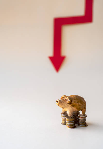 istock Concept of saving money in a crisis - ceramic pig 1224776512