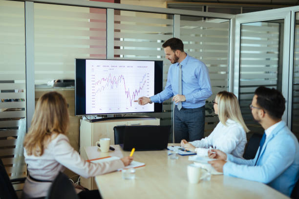 istock Presenting business development in a meeting in the office 1224777919
