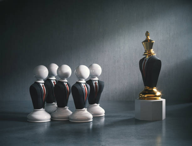 istock The king golden chess with The pawn chess. 1224778046